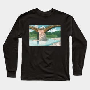 Kintai Bridge at Suou by Kawase Hasui Long Sleeve T-Shirt